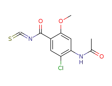 Molecular Structure of 54075-11-5 (Benzoyl isothiocyanate, 4-(acetylamino)-5-chloro-2-methoxy-)