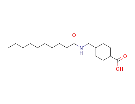 Molecular Structure of 59359-43-2 (Cyclohexanecarboxylic acid, 4-[[(1-oxodecyl)amino]methyl]-)
