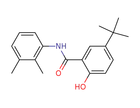 Molecular Structure of 55419-38-0 (Benzamide, 5-(1,1-dimethylethyl)-N-(2,3-dimethylphenyl)-2-hydroxy-)
