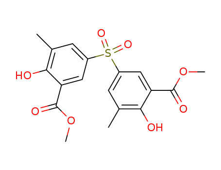 56923-27-4,methyl 2-hydroxy-5-(4-hydroxy-3-methoxycarbonyl-5-methyl-phenyl)sulfonyl-3-methyl-benzoate,