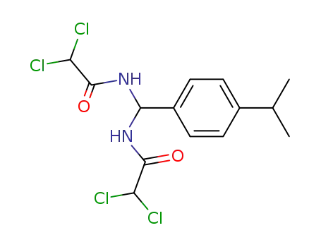 Molecular Structure of 58085-13-5 (Acetamide, N,N'-[[4-(1-methylethyl)phenyl]methylene]bis[2,2-dichloro-)