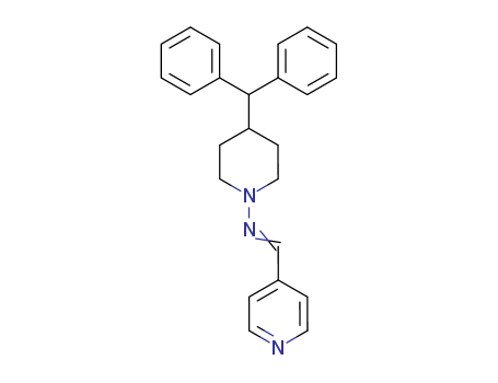 Molecular Structure of 1247-93-4 (1-Piperidinamine,4-(diphenylmethyl)-N-(4-pyridinylmethylene)-)