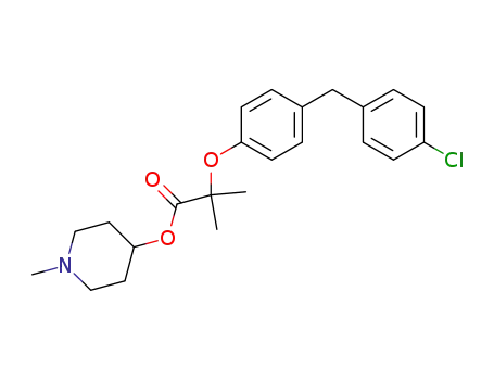 Molecular Structure of 71548-69-1 (1-methylpiperidin-4-yl 2-[4-(4-chlorobenzyl)phenoxy]-2-methylpropanoate)