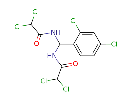 Molecular Structure of 58085-03-3 (Acetamide, N,N'-[(2,4-dichlorophenyl)methylene]bis[2,2-dichloro-)