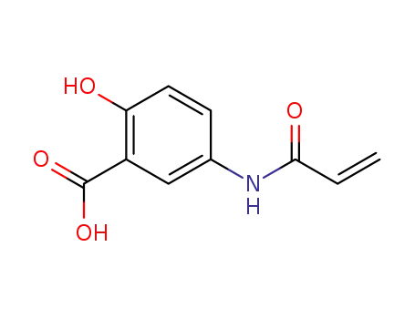Molecular Structure of 39833-78-8 (Benzoic acid, 2-hydroxy-5-[(1-oxo-2-propenyl)amino]-)