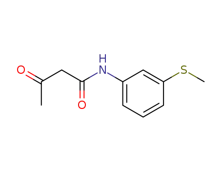 Molecular Structure of 61578-97-0 (Butanamide, N-[3-(methylthio)phenyl]-3-oxo-)
