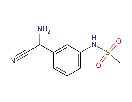 Molecular Structure of 55512-06-6 (Methanesulfonamide, N-[3-(aminocyanomethyl)phenyl]-)