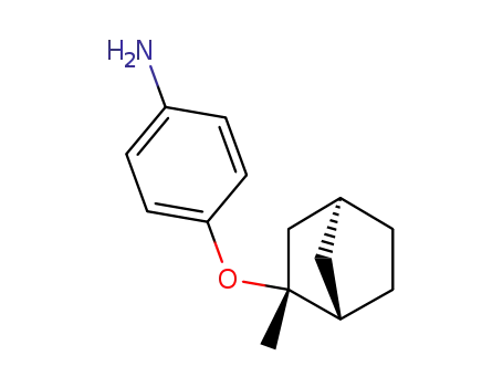 Molecular Structure of 76271-68-6 (Benzenamine, 4-[(2-methylbicyclo[2.2.1]hept-2-yl)oxy]-)