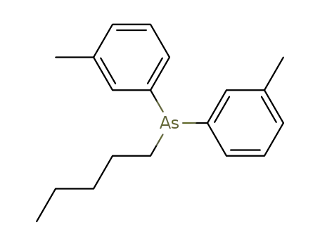 Molecular Structure of 66277-84-7 (Arsine, bis(3-methylphenyl)pentyl-)