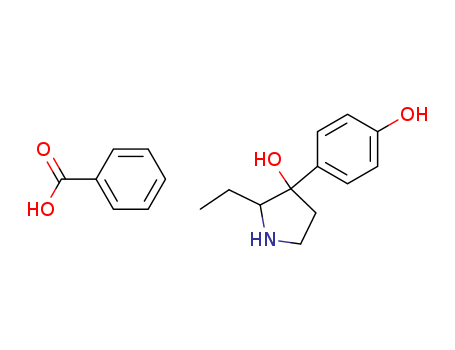 94915-23-8,3-Pyrrolidinol, 2-ethyl-3-(p-hydroxyphenyl)-, benzoate (salt),