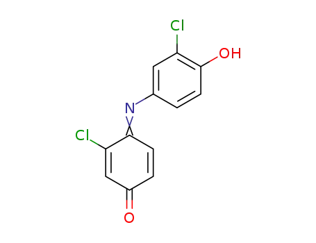 Molecular Structure of 41349-96-6 (2,5-Cyclohexadien-1-one, 3-chloro-4-[(3-chloro-4-hydroxyphenyl)imino]-)