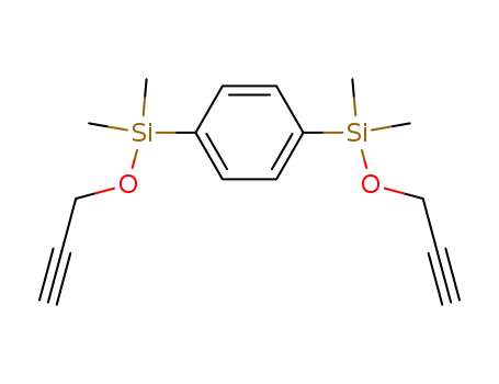 Molecular Structure of 61157-19-5 (Silane, 1,4-phenylenebis[dimethyl(2-propynyloxy)-)