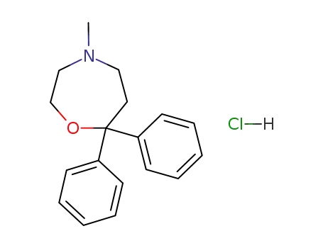 Molecular Structure of 62537-10-4 (1,4-Oxazepine, hexahydro-4-methyl-7,7-diphenyl-, hydrochloride)