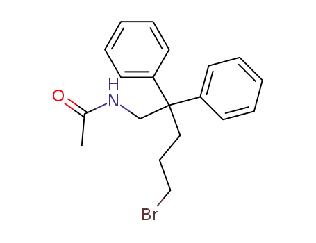 Molecular Structure of 66932-23-8 (Acetamide, N-(5-bromo-2,2-diphenylpentyl)-)