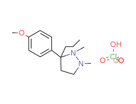 Molecular Structure of 70297-49-3 (Pyrazolidine, 3-(4-methoxyphenyl)-1,2-dimethyl-3-propyl-,monoperchlorate)