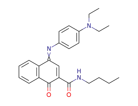Molecular Structure of 4719-29-3 (2-Naphthalenecarboxamide,
N-butyl-4-[[4-(diethylamino)phenyl]imino]-1,4-dihydro-1-oxo-)