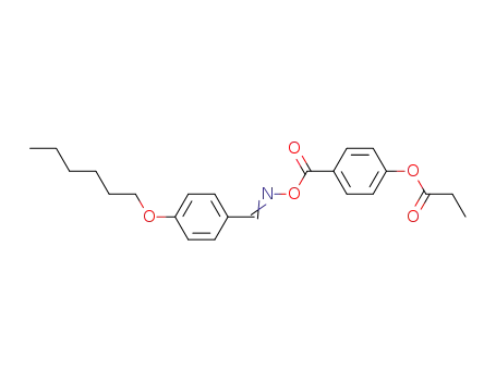 Benzaldehyde, 4-(hexyloxy)-, O-[4-(1-oxopropoxy)benzoyl]oxime