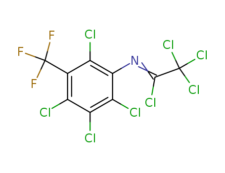 Molecular Structure of 10243-85-3 (Ethanimidoyl chloride,
2,2,2-trichloro-N-[2,3,4,6-tetrachloro-5-(trifluoromethyl)phenyl]-)