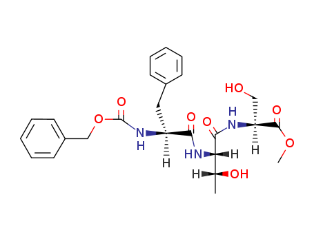 Molecular Structure of 19636-05-6 (L-Serine, N-[N-[N-[(phenylmethoxy)carbonyl]-L-phenylalanyl]-L-threonyl]-,
methyl ester)