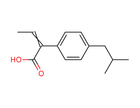 Molecular Structure of 39229-46-4 (Benzeneacetic acid, a-ethylidene-4-(2-methylpropyl)-)