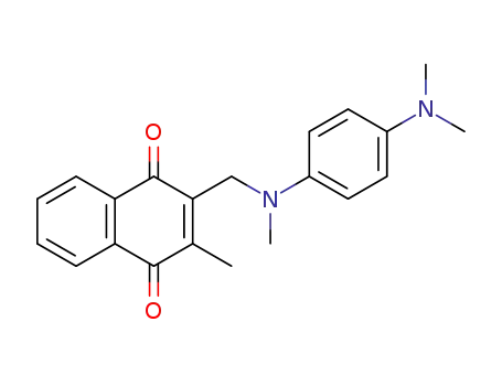 Molecular Structure of 53945-00-9 (1,4-Naphthalenedione,2-[[[4-(dimethylamino)phenyl]methylamino]methyl]-3-methyl-)