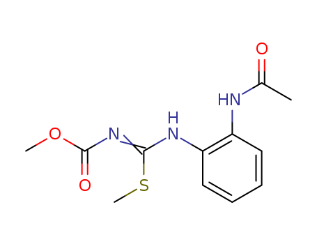 Carbamic acid,[[[2-(acetylamino)phenyl]amino](methylthio)methylene]-, methyl ester (9CI)