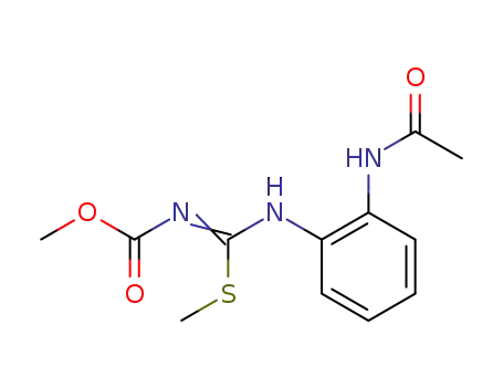Molecular Structure of 56025-07-1 (Carbamic acid,[[[2-(acetylamino)phenyl]amino](methylthio)methylene]-, methyl ester (9CI))
