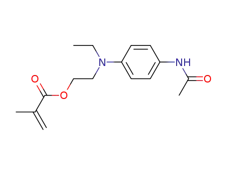 Molecular Structure of 59827-37-1 (2-Propenoic acid, 2-methyl-, 2-[[4-(acetylamino)phenyl]ethylamino]ethyl
ester)