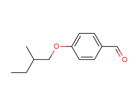Molecular Structure of 59472-04-7 (Benzaldehyde, 4-(2-methylbutoxy)-)