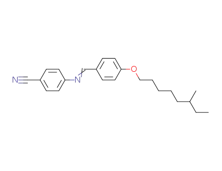 Molecular Structure of 55536-04-4 (Benzonitrile, 4-[[[4-[(6-methyloctyl)oxy]phenyl]methylene]amino]-, (S)-)