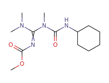 Molecular Structure of 57618-97-0 (Carbamic acid,
[[[(cyclohexylamino)carbonyl]methylamino](dimethylamino)methylene]-,
methyl ester)