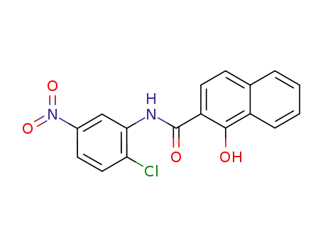Molecular Structure of 4036-91-3 (2-Naphthalenecarboxamide, N-(2-chloro-5-nitrophenyl)-1-hydroxy-)