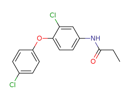 Molecular Structure of 60913-40-8 (Propanamide, N-[3-chloro-4-(4-chlorophenoxy)phenyl]-)