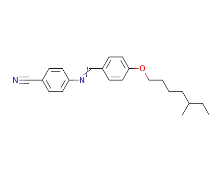 Molecular Structure of 55536-03-3 (Benzonitrile, 4-[[[4-[(5-methylheptyl)oxy]phenyl]methylene]amino]-, (S)-)