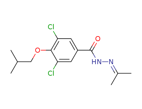 Benzoic acid,3,5-dichloro-4-(2-methylpropoxy)-, 2-(1-methylethylidene)hydrazide