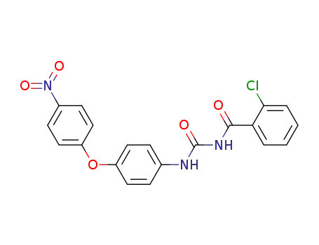 Molecular Structure of 60731-71-7 (Benzamide, 2-chloro-N-[[[4-(4-nitrophenoxy)phenyl]amino]carbonyl]-)