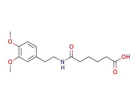 Molecular Structure of 7574-86-9 (Hexanoic acid, 6-[[2-(3,4-dimethoxyphenyl)ethyl]amino]-6-oxo-)