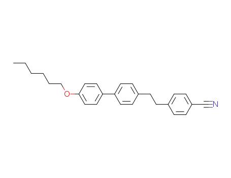 Molecular Structure of 60003-42-1 (Benzonitrile, 4-[2-[4'-(hexyloxy)[1,1'-biphenyl]-4-yl]ethyl]-)