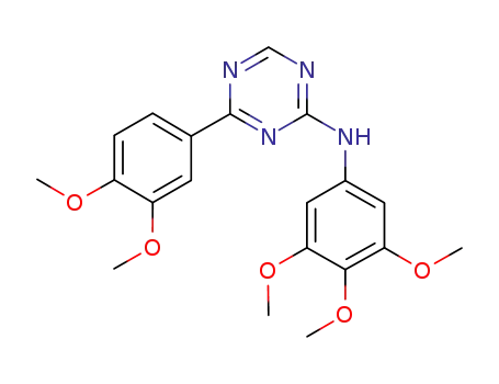 Molecular Structure of 333727-81-4 (1,3,5-Triazin-2-amine,
4-(3,4-dimethoxyphenyl)-N-(3,4,5-trimethoxyphenyl)-)
