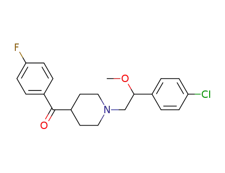 Molecular Structure of 666858-54-4 (Methanone,
[1-[2-(4-chlorophenyl)-2-methoxyethyl]-4-piperidinyl](4-fluorophenyl)-)