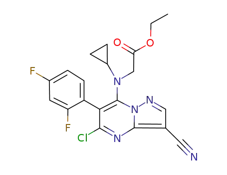 Glycine,
N-[5-chloro-3-cyano-6-(2,4-difluorophenyl)pyrazolo[1,5-a]pyrimidin-7-yl]
-N-cyclopropyl-, ethyl ester