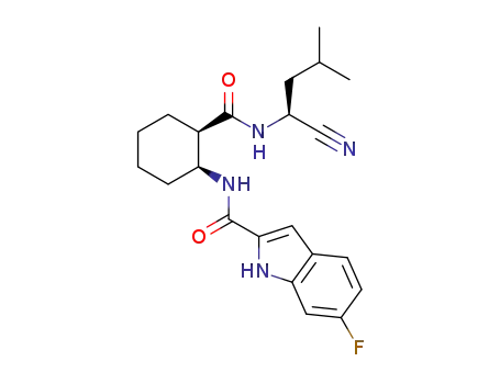 1H-Indole-2-carboxamide,
N-[(1S,2R)-2-[[[(1S)-1-cyano-3-methylbutyl]amino]carbonyl]cyclohexyl]-
6-fluoro-