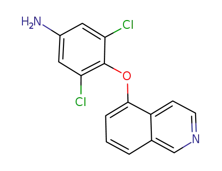 Molecular Structure of 569658-03-3 (Benzenamine, 3,5-dichloro-4-(5-isoquinolinyloxy)-)