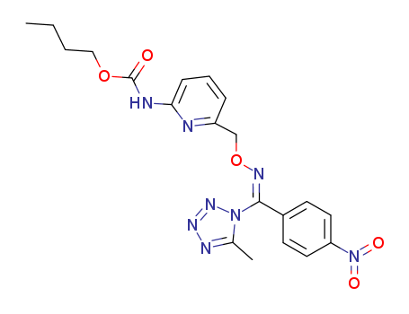 Carbamic acid,  [6-[[[(Z)-[(5-methyl-1H-tetrazol-1-yl)(4-nitrophenyl)methylene]amino]oxy]  methyl]-2-pyridinyl]-, butyl ester