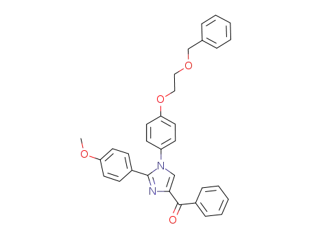 Molecular Structure of 726195-05-7 (Methanone,
[2-(4-methoxyphenyl)-1-[4-[2-(phenylmethoxy)ethoxy]phenyl]-1H-imidaz
ol-4-yl]phenyl-)