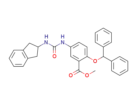 Benzoic acid,
5-[[[(2,3-dihydro-1H-inden-2-yl)amino]carbonyl]amino]-2-(diphenylmeth
oxy)-, methyl ester