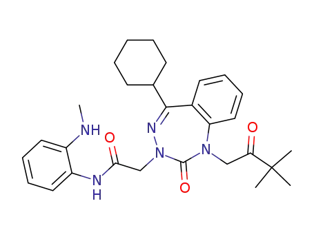 3H-1,3,4-Benzotriazepine-3-acetamide,
5-cyclohexyl-1-(3,3-dimethyl-2-oxobutyl)-1,2-dihydro-N-[2-(methylamino
)phenyl]-2-oxo-