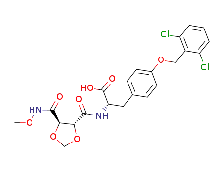 L-Tyrosine,
O-[(2,6-dichlorophenyl)methyl]-N-[[(4R,5R)-5-[(methoxyamino)carbonyl]
-1,3-dioxolan-4-yl]carbonyl]-