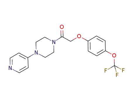 Molecular Structure of 485795-86-6 (Piperazine, 1-(4-pyridinyl)-4-[[4-(trifluoromethoxy)phenoxy]acetyl]-)