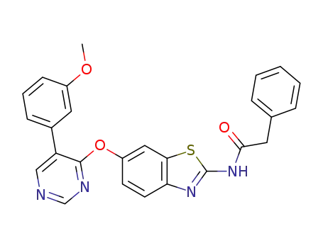 Benzeneacetamide,
N-[6-[[5-(3-methoxyphenyl)-4-pyrimidinyl]oxy]-2-benzothiazolyl]-